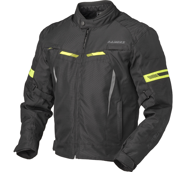 Cazadora de cordura corta impermeable con protecciones homologadas.