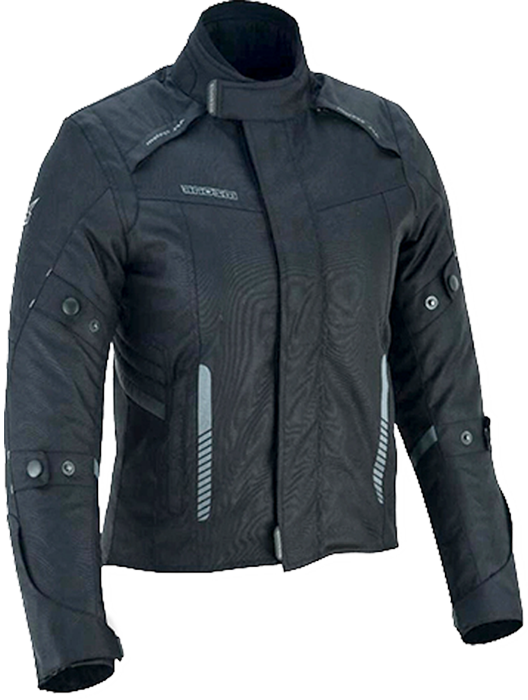 Cazadora de cordura para mujer impermeable con protecciones homologadas.